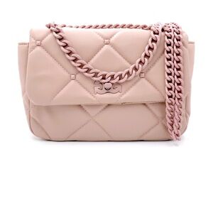 NWT Gilda Paris  Quilted Flap Shoulder Bag/handbag in Blush Color